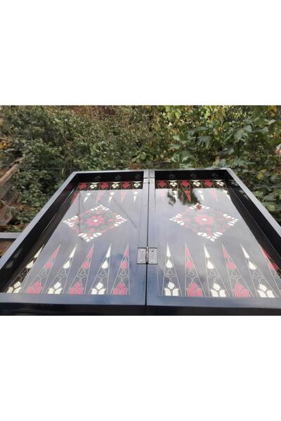 megame Ahşap Tavla Eser Oyun Elegance Tavla Kalın Kasalı