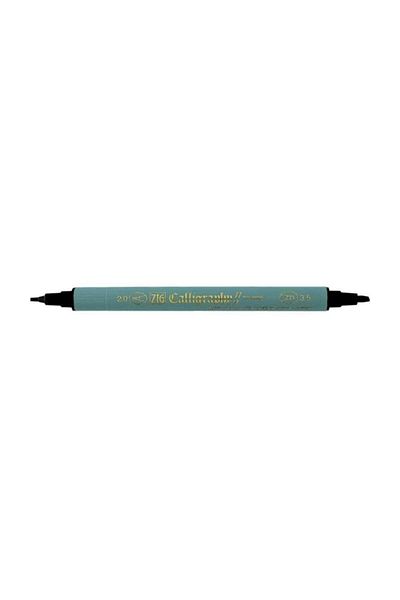 Zig Calligraphy Pen Double Tips 2 mm + 3.5 mm Black