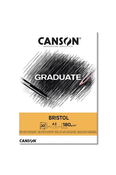 Canson Graduate Bristol Block 180 GrA3 20 Yp