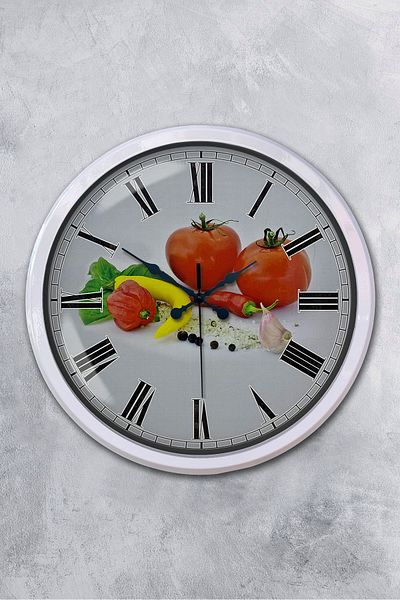 Kasva Concept Cadou Decorativ 52 Cm Ceas de Perete Bucătărie Metal Alb