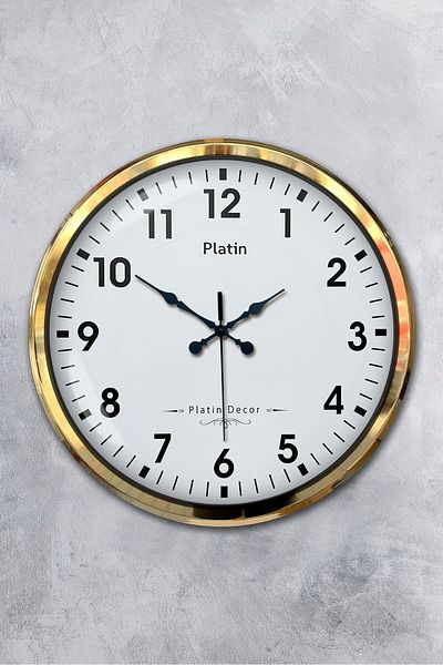 Kasva Concept Cadou Decorativ 52 Cm Metal Aur Ceas Clasic de Perete