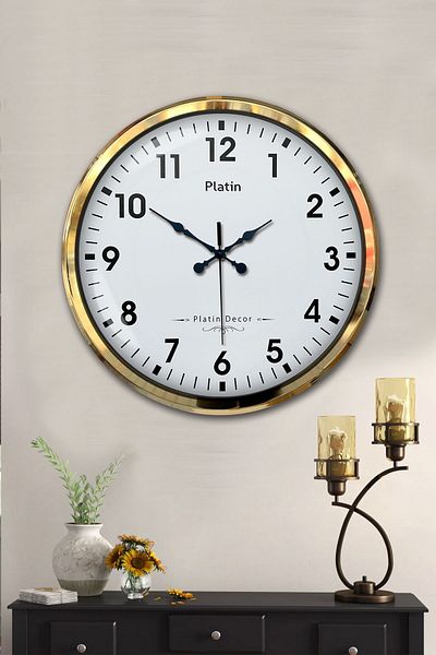 Kasva Concept Cadou Decorativ 52 Cm Metal Aur Ceas Clasic de Perete
