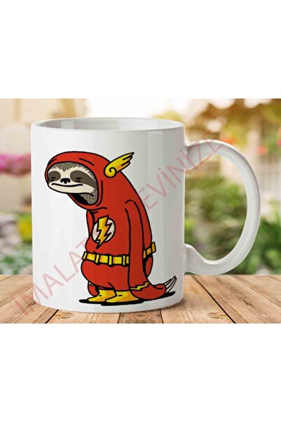 ART HEDİYE كوب مطبوع على الجانبين من The Lazy Animal Man.jpg