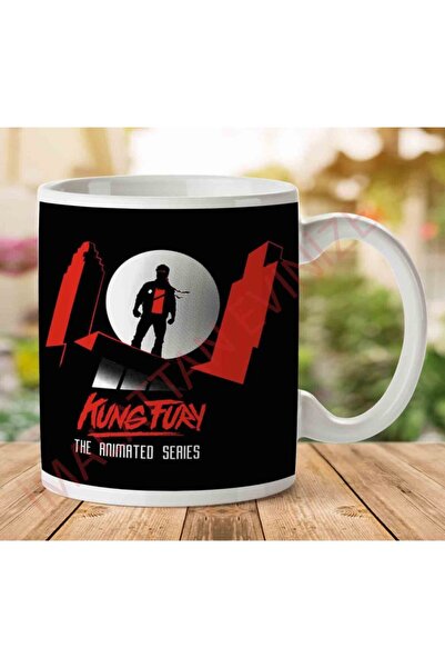 ART HEDİYE كوب مطبوع على الجانبين من سلسلة الرسوم المتحركة Kung Fury
