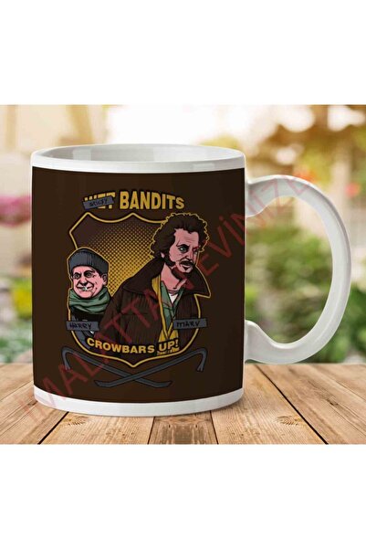 ART HEDİYE كوب مطبوع على الجانبين من Sticky Bandits Home Alone
