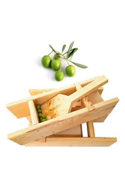 EGE MadrAlya جهاز كسارة الزيتون الخشبي العملي - أداة الآلة