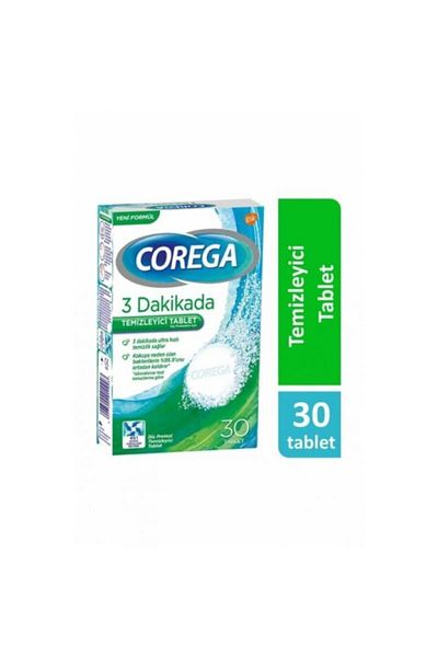 Corega Brand Teeth Cleaner Whitener 30 Tablets