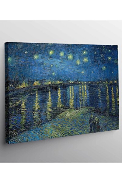StellaStore Vincent Van Gogh Rhone Üzerinde Yıldızlı Gece Kanvas Tablo