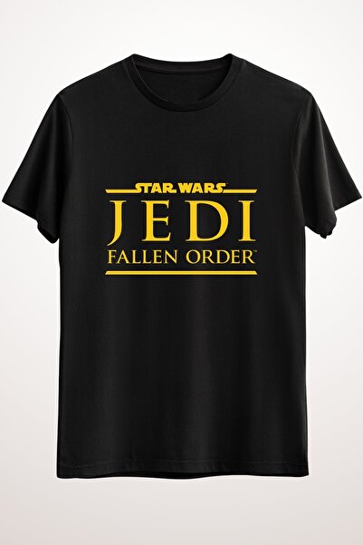 Cool Tshirt Tricou negru unisex Jedi Fallen Order Logo