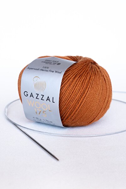 Gazzal Wool 175 Super Wash 100% Merino First-Class Wool Hand Knitting Yarn, 50 Gr (315)