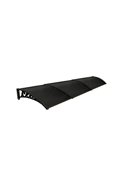 Yapısan Plastik Ayak 6mm Levhalı Pratik Sundurma Kanopi 100x360 Cm Siyah