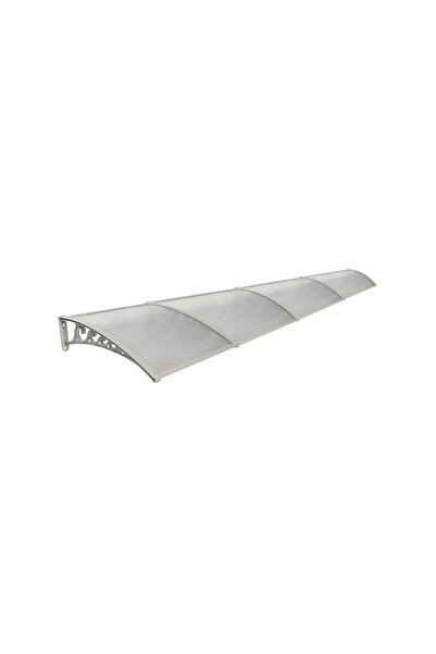 Plastik Ayak 6mm Levhalı Pratik Sundurma Kanopi 100x600 Cm Gri