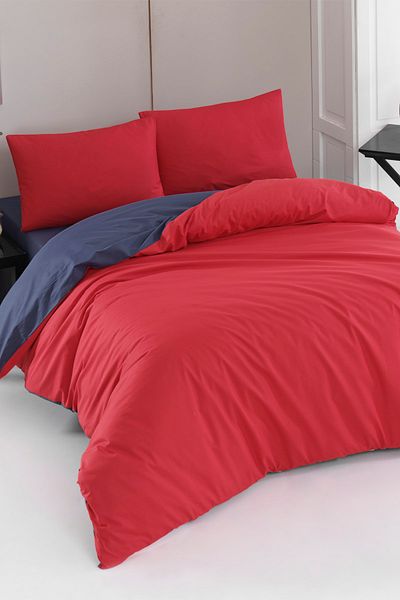 Colorpool Bright Future Deep Blue-Luminous Red Set de husă dublă