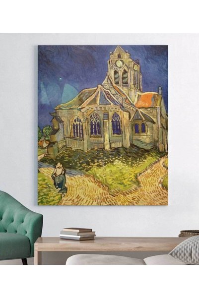 StellaStore Vincent Van La Chiesa Di Auvers Sur-oise Kanvas Tablo