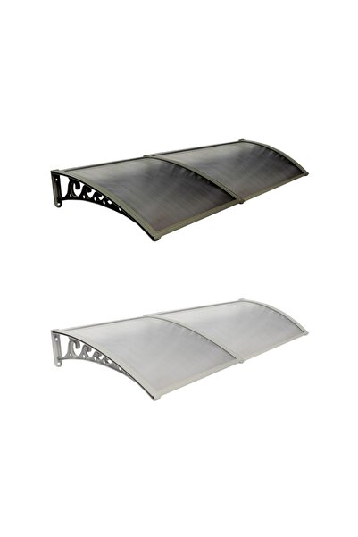 Yapısan Plastik Ayak 6mm Levhalı Pratik Sundurma Kanopi 100x300 Cm Siyah
