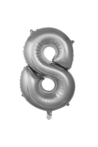 8 Rakam Folyo Balon Gümüş 76 cm