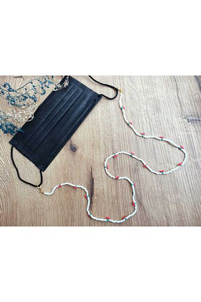 Bukosh Bead Detailed Cherry Mask Strap