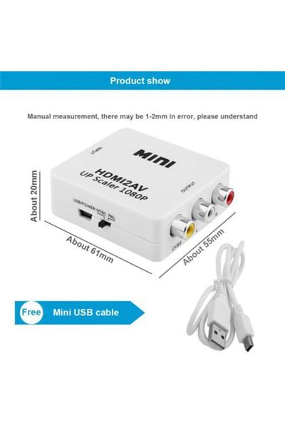 Class محول 1080P HDMI إلى RCA 1080P TOS AV - محول فيديو Skart مع أنبوب التلفزيون