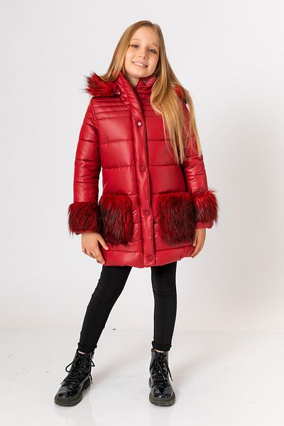 incity Girl's Burgundy Puffer Coat