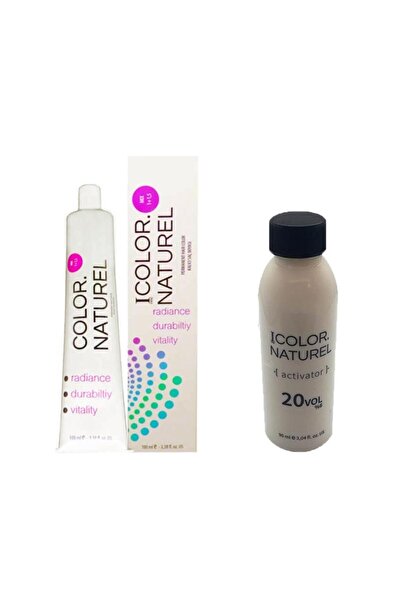 Color Naturel Saç Boya 100ml 7.75 Açık Sıcak Kahve+20 Vol Oksidan 90ml