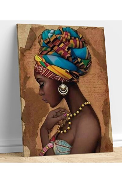 StellaStore Afrikalı Zenci Kadın Kanvas Tablo