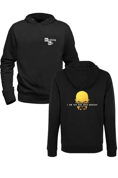 Alfa Tshirt سويت شيرت Heinsenberg-breaking Bad أسود مطبوع من الأمام والخلف