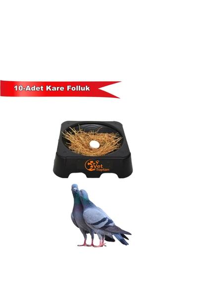 Genel Markalar Foluk Güvercin Folluğu Kare 10 Adet Yumurtalık Yuva Plastik Pigeon Yuvalık Kümes Ekipmanları Malzeme