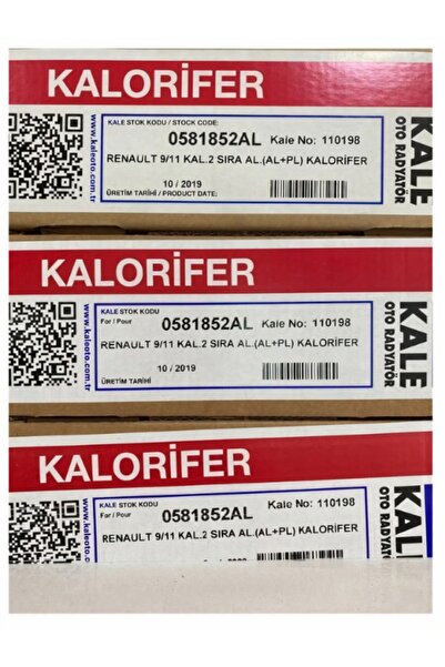 KALE 7701027040- 0581852al Kalorifer Radyatoru R9-r11