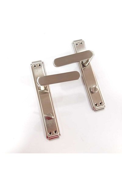 ARON Sofuoğlu Stainless Lux Barbaros Anka Mirrored Nickel Satin (BATHROOM-WC) Door Handle (RIGHT)