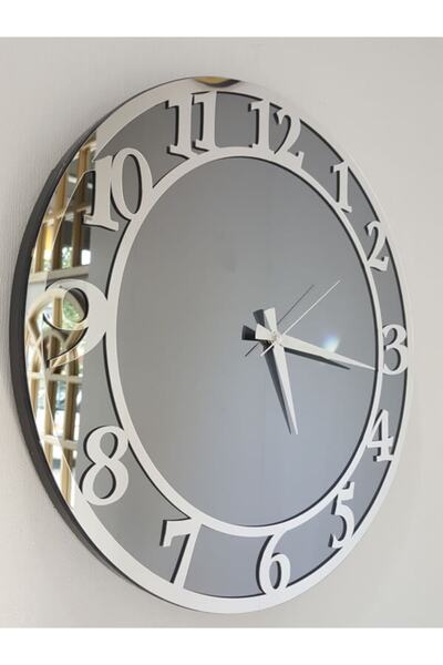 AYNA DENİZİ Silver Matris Smoked Model Gümüş Füme Renk 50 cm Dekoratif Aynalı...