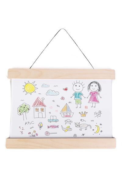 MicroWood Mıknatıslı Ahşap Çerçeve, 32cm, Huş Renk, Pratik Çerçeve, Gerçek Ahşap