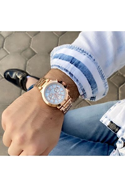 İSTLİV ساعة يد رجالية بسلك معدني من الفولاذ