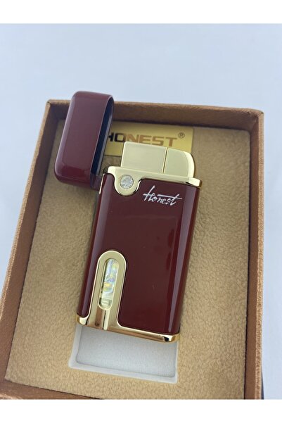 Honest Marka Işıklı Gaz Göstergeli Özel Kutulu Tarz Jet Alevli Çakmak