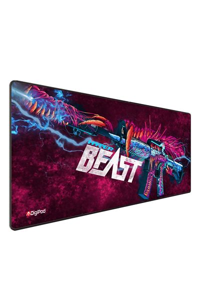 Digipod لوحة ماوس ألعاب مقاس 90x40 Xxl لوحة ماوس ألعاب كبيرة بقاعدة مضادة للانزلاق بسُمك 4 مم