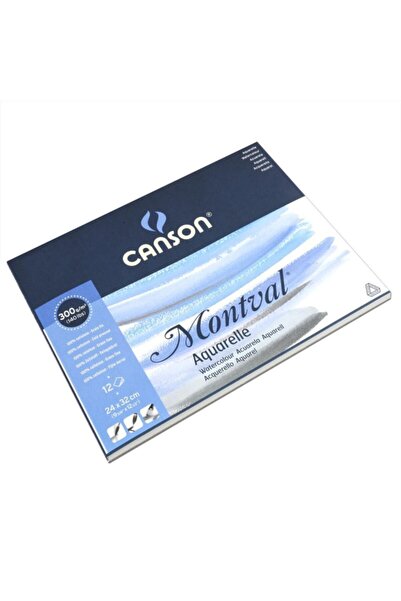 Canson Montval Aquarelle Cold Pressed 300gr Water Color Block 12 Sheets 24x32cm