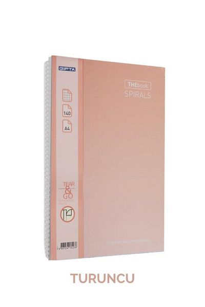 Gıpta The Book A4 Spiral Hard Cover Checked 140 Sheets Notebook