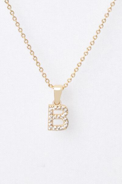 Sortie Aksesuar Zirkon Harf Kolye 001 B