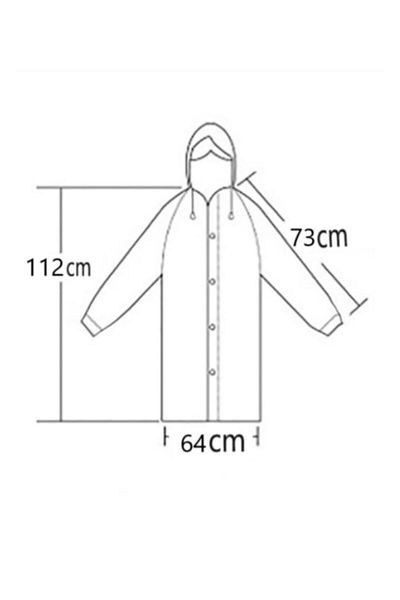 KorseShop Κίτρινο Eva Raincoat - Unisex, με κουκούλα και κουμπώματα