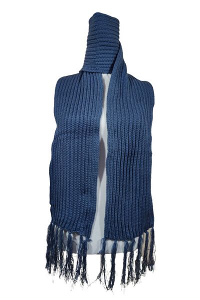 PAKER GİYİM Eșarfă din tricot SİLAH pentru femei, turcoaz închis, cu ciucuri, Pkr109392