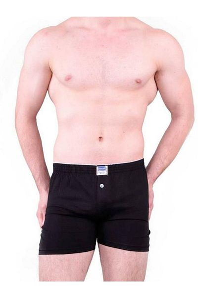 Berrak 1099 Ανδρικό Boxer 3 Τεμάχια Βαμβακερή Χτενισμένη Πετσέτα Μέση Μαύρη Xxl