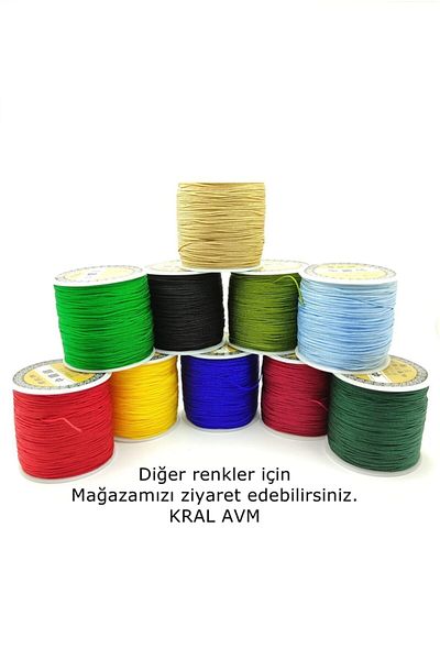 kraltespih Parachute Rope (Red Color) 100 Meters Parachute Macrame Rope 0,8mm