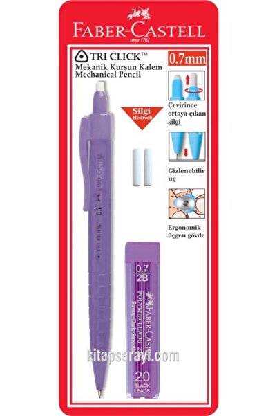 Faber Castell 0.7 Mm Tri Click Versatil Kalem Seti Mor