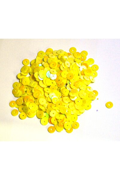 Bi hızlı Paiete de decorare 6 mm (cu gaură în centru) 10 grame culoare galbenă