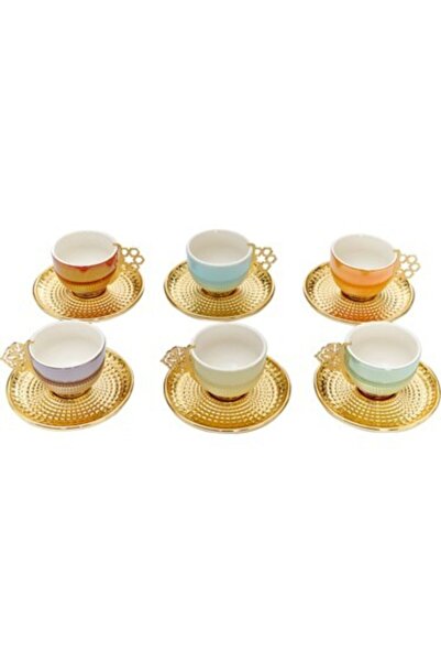 Dalgıç -918 Altın Kahve Seti 6'lı Renkli
