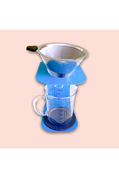 Hemeraİstanbul Borosilikat Kahve Demleme Standı Turkuaz