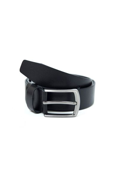 Eminsa Men's Black Genuine Leather 4 Cm Jeans Belt