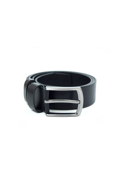 Eminsa Men's Black Genuine Leather 4 Cm Jeans Belt