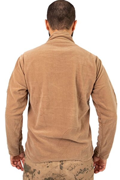 Asker Kolisi Beige Tactical Outdoor Fleece - Tactical Polar - Turkish Flag Cap with Gift