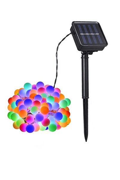 Trendpoint 30 Ledli Solar Canlı Renkli Toplar Bahçe Aydınlatma Dekorasyon Gün...