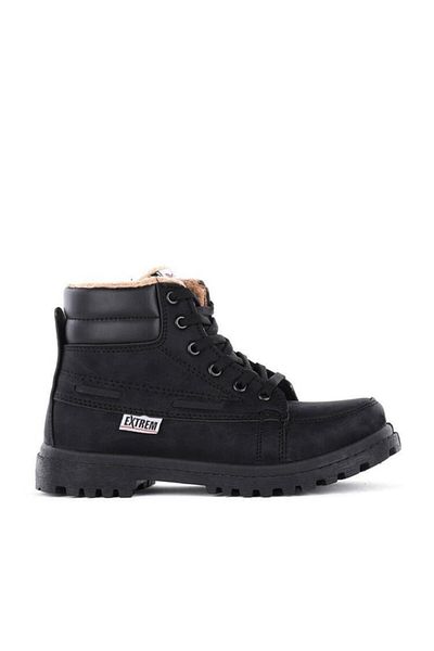 Gripy Extrem 01 Shearling Boy's Boat Shoes Μαύρα